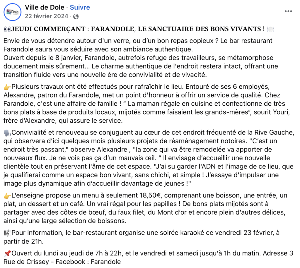 exemple de poste réalisé durant mon premier stage